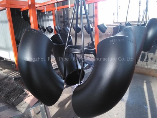 ANSI ASME B16.9 وصلات مواسير فولاذية ملحومة بعقب 45 ريال سعودي 90 درجة كوع LR