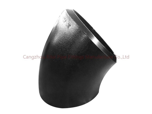 ANSI ASME B16.9 وصلات مواسير فولاذية ملحومة بعقب 45 ريال سعودي 90 درجة كوع LR