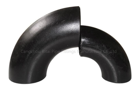 A234 ASME B16.9 كوع تركيب الأنابيب LR STD ملحوم 1.5D 90 درجة كوع من الفولاذ الكربوني