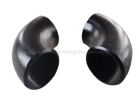 A234 ASME B16.9 كوع تركيب الأنابيب LR STD ملحوم 1.5D 90 درجة كوع من الفولاذ الكربوني